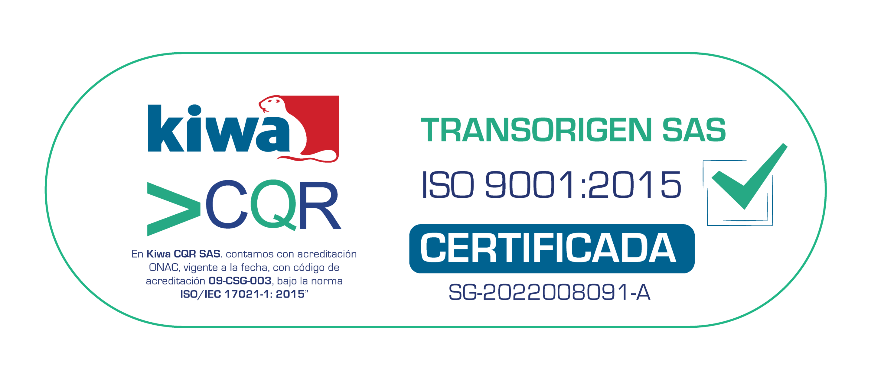 Certificación Kiwa ISO 9001